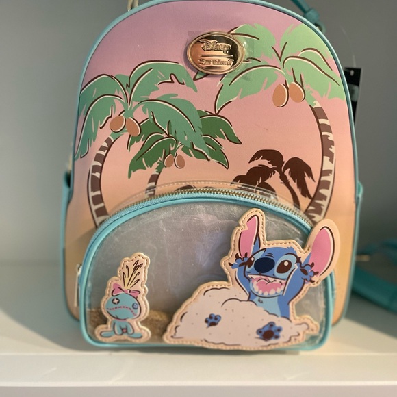 NWT Disney Lilo & Stitch Scrump Beach Sand Mini Backpack Bag Purse Our Universe - Picture 1 of 7